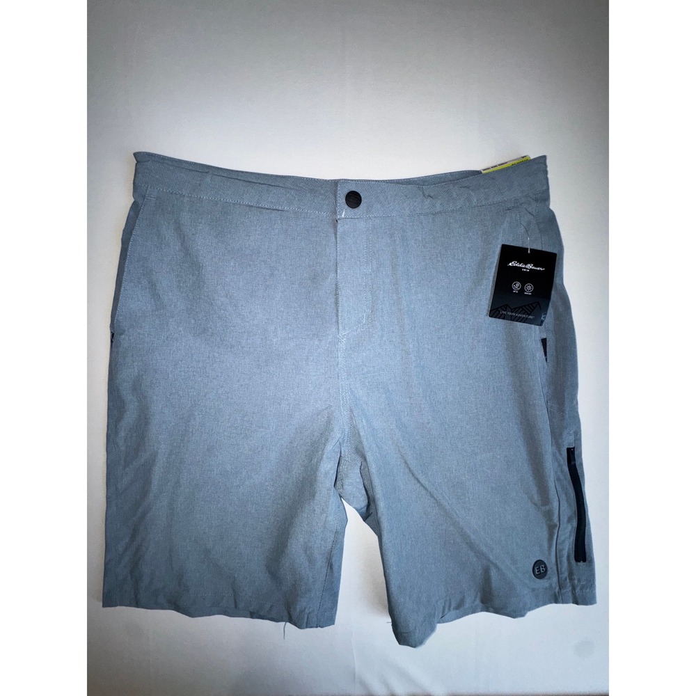 Eddie Bauer Hybrid Swim Trunk Mens 36 Chambray Blue Quick Dry UPF 50 NWT Resort